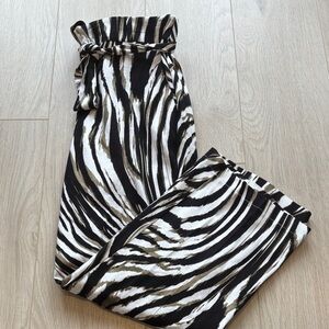 Joseph Ribkoff Black and White Zebra Print Pants